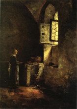Репродукция картины "a corner in the old kitchen of the mittenheim cloister" художника "стил теодор клемент"