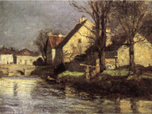 Картина "canal, schlessheim" художника "стил теодор клемент"