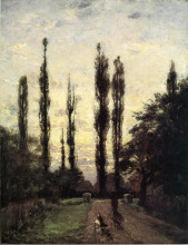 Копия картины "evening, poplars" художника "стил теодор клемент"