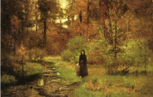 Картина "the brook in the woods" художника "стил теодор клемент"