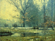 Картина "creek in winter" художника "стил теодор клемент"