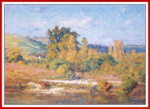 Репродукция картины "white water river. brookville" художника "стил теодор клемент"