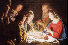 Картина "the adoration of the shepherds" художника "стом маттиас"