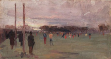 Репродукция картины "the national game" художника "стритон артур"