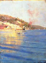 Копия картины "the point wharf, mosman bay" художника "стритон артур"