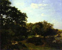 Копия картины "forest of fontainebleau" художника "базиль фредерик"