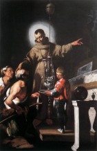Репродукция картины "the miracle of st. diego of alcantara" художника "строцци бернардо"