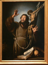 Репродукция картины "st.francis in ecstasy" художника "строцци бернардо"