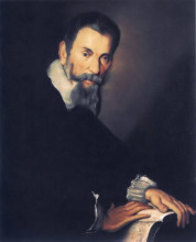 Копия картины "portrait of claudio monteverdi" художника "строцци бернардо"