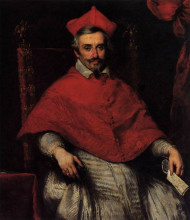 Репродукция картины "portrait of cardinal federico cornaro" художника "строцци бернардо"