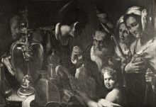 Копия картины "the charity of st. lawrence" художника "строцци бернардо"