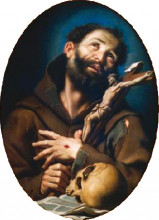 Копия картины "st. francis of assisi" художника "строцци бернардо"