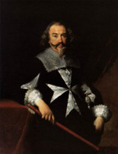 Копия картины "portrait of a maltese knight" художника "строцци бернардо"