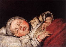 Картина "sleeping child" художника "строцци бернардо"
