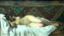 Копия картины "nude with carpet background" художника "струмбеску ипполит"