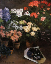 Копия картины "study of flowers" художника "базиль фредерик"