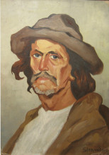 Копия картины "portrait of a peasant" художника "струмбеску ипполит"