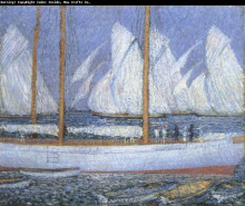 Копия картины "a procession of yachts" художника "стэр филип уилсон"