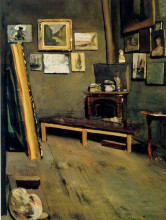Копия картины "studio of the rue visconti" художника "базиль фредерик"