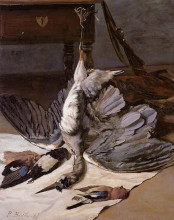 Репродукция картины "the heron" художника "базиль фредерик"