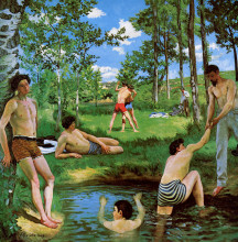 Копия картины "bathers (summer scene)" художника "базиль фредерик"