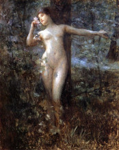 Копия картины "nude in the forest" художника "стюарт юлиус леблан"