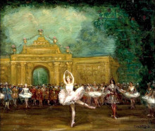 Репродукция картины "russian ballet (pavlova and nijinsky in “pavillon d&#39;armide”)" художника "судейкин сергей"