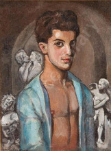 Репродукция картины "portrait of leonide massine in “the legend of joseph”" художника "судейкин сергей"