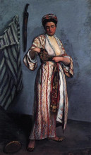 Картина "woman in moorish costume" художника "базиль фредерик"