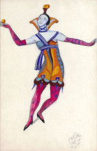 Репродукция картины "costume design for &quot;venetian madmen&quot; - colombina" художника "судейкин сергей"