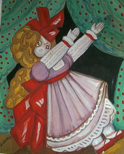 Картина "curtain design with doll" художника "судейкин сергей"