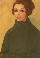 Копия картины "portrait of balieva - komissarghevskaia" художника "судейкин сергей"