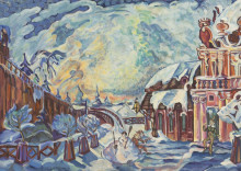 Копия картины "winter fantasy" художника "судейкин сергей"