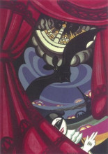 Репродукция картины "poster for the chauve-souris theatre" художника "судейкин сергей"