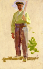 Копия картины "grape picker in a cap" художника "базиль фредерик"