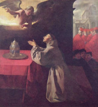 Репродукция картины "св. бонавентура" художника "сурбаран франсиско де"