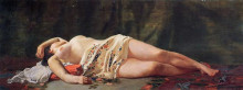 Репродукция картины "reclining nude" художника "базиль фредерик"