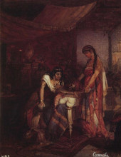 Картина "саломея приносит голову иоанна крестителя своей матери иродиаде" художника "суриков василий"
