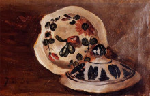 Репродукция картины "soup bowl covers" художника "базиль фредерик"