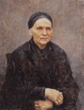 Репродукция картины "портрет п. ф. суриковой (матери художника)" художника "суриков василий"