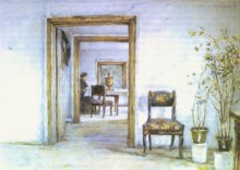Репродукция картины "комнаты в доме суриковых" художника "суриков василий"