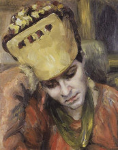 Репродукция картины "портрет молодой женщины в кокошнике" художника "суриков василий"