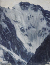 Копия картины "снежные горы" художника "суриков василий"