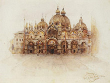 Картина "венеция. собор святого марка. " художника "суриков василий"