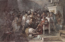 Копия картины "убийство юлия цезаря" художника "суриков василий"