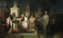 Картина "апостол павел объясняет догматы веры в присутствии царя агриппы, сестры его береники и проконсула феста" художника "суриков василий"