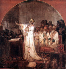 Репродукция картины "третий вселенский эфесский собор" художника "суриков василий"