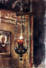 Копия картины "лампада" художника "суриков василий"