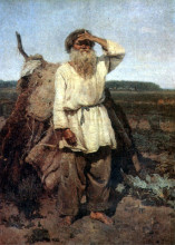 Репродукция картины "старик-огородник" художника "суриков василий"