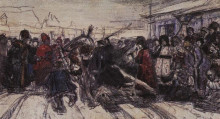 Копия картины "боярыня морозова (этюд)" художника "суриков василий"
